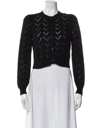 Pre-owned Alice And Olivia Crew Neck Sweater In Black