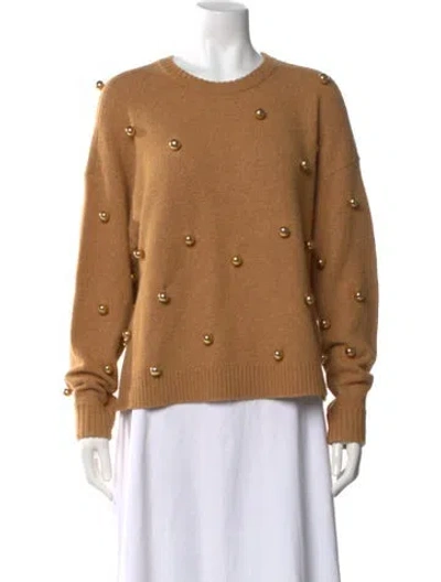 Pre-owned Alice And Olivia Crew Neck Sweater In Brown