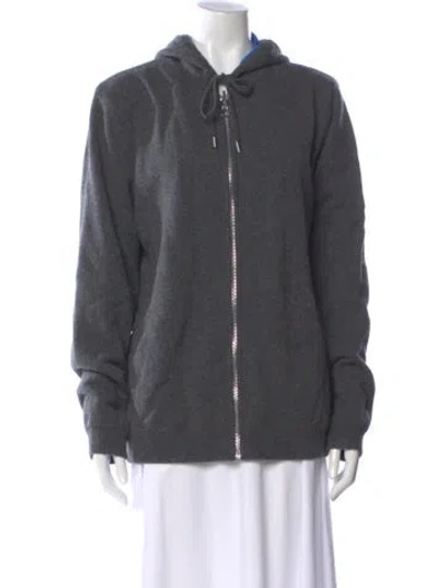 Pre-owned Alice And Olivia Crew Neck Sweater In Gray