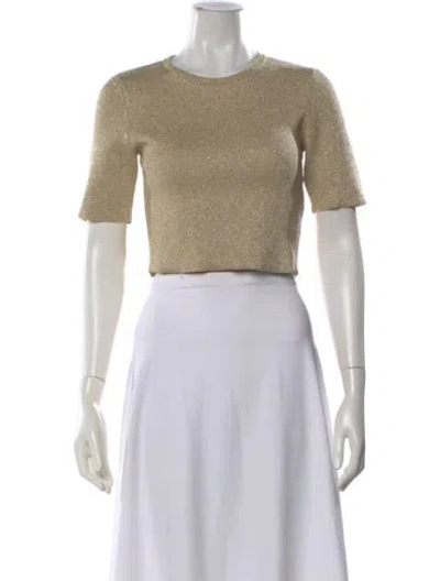 Pre-owned Alice And Olivia Crew Neck Sweater In Neutral
