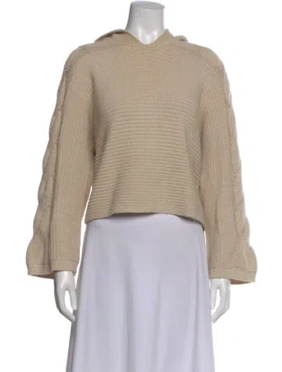 Pre-owned Alice + Olivia Crew Neck Sweater In Neutral