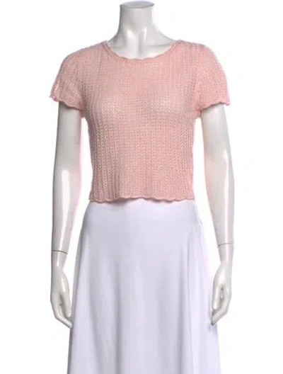 Pre-owned Alice And Olivia Crew Neck Sweater In Neutral