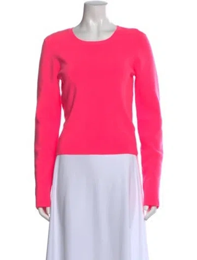 Pre-owned Alice And Olivia Crew Neck Sweater In Pink