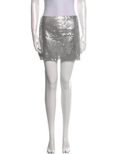 Pre-owned Alice And Olivia Crystal Embellishments Mini Skirt