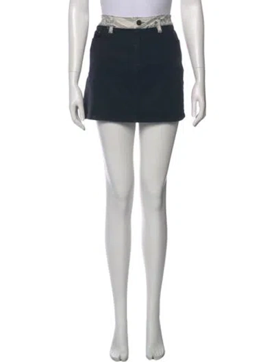 Pre-owned Alice And Olivia Crystal Embellishments Mini Skirt In Black