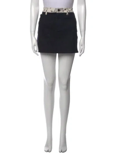 Pre-owned Alice And Olivia Crystal Embellishments Mini Skirt In Black