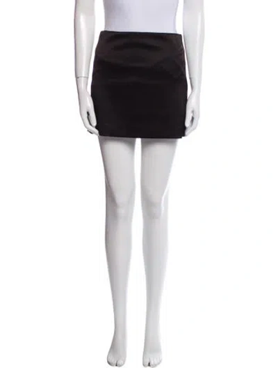 Pre-owned Alice And Olivia Crystal Embellishments Mini Skirt In Black