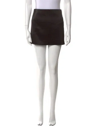 Pre-owned Alice And Olivia Crystal Embellishments Mini Skirt In Black
