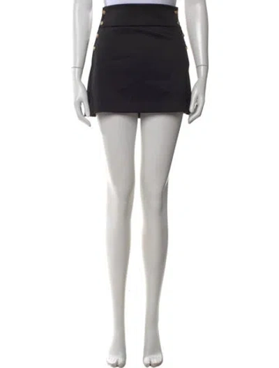 Pre-owned Alice And Olivia Crystal Embellishments Mini Skirt In Black
