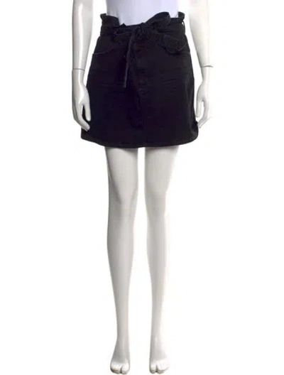 Pre-owned Alice And Olivia Crystal Embellishments Mini Skirt In Black