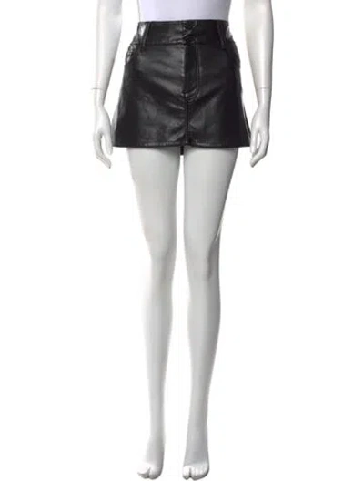 Pre-owned Alice And Olivia Crystal Embellishments Mini Skirt In Black
