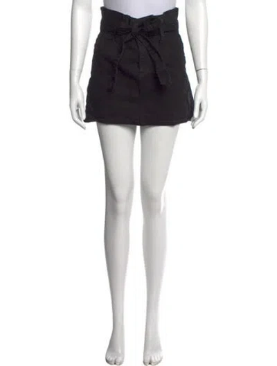 Pre-owned Alice And Olivia Crystal Embellishments Mini Skirt In Black