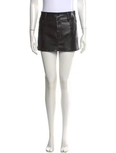Pre-owned Alice And Olivia Crystal Embellishments Mini Skirt In Black