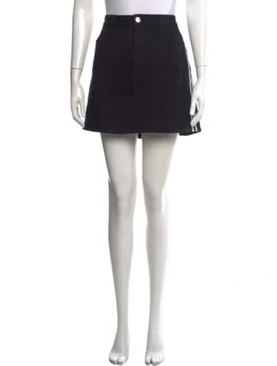 Pre-owned Alice And Olivia Crystal Embellishments Mini Skirt In Black