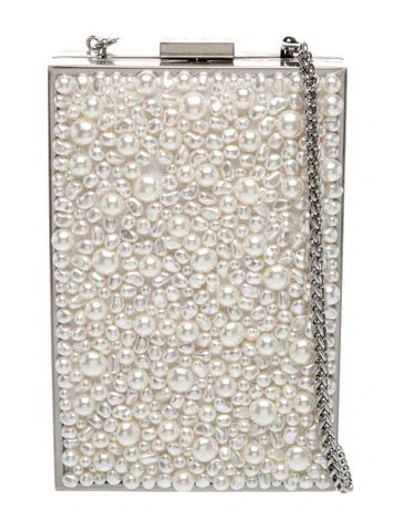 Pre-owned Alice And Olivia Crystal Minaudière W/ Tags In Neutral