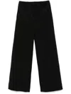 Alice And Olivia Kenley Palazzo Cropped Pant In Black