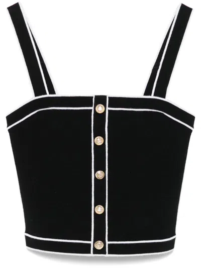 Alice And Olivia Dandi Top In Black