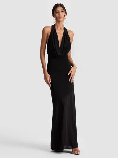 Alice And Olivia Dani Asymmetrical Dress In Black