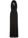 Alice And Olivia Dani Stretch-jersey Halterneck Maxi Dress In Black