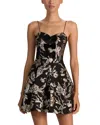 Alice And Olivia Daniela Bow Front Dress In Multi