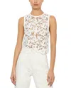 ALICE AND OLIVIA ALICE AND OLIVIA DANIELLE LACE FRONT TOP