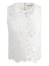 Alice And Olivia Danielle Lace-front Sweater Tank In White