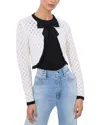Alice And Olivia Wool Shrug Bow Cardigan In White