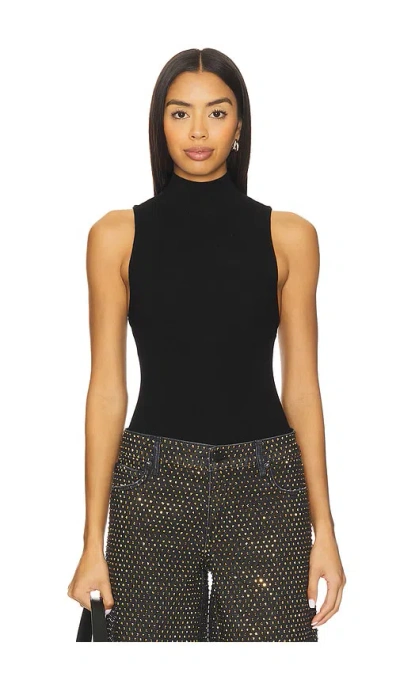 Alice And Olivia Darcey Novelty Ribbed Tank In Black
