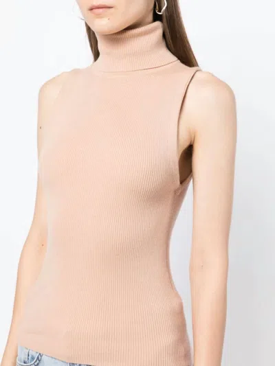Alice And Olivia Darcey Sweater Tank In Almond In Pink
