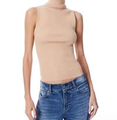 Alice And Olivia Darcey Tank In Almond In Brown