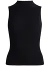 Alice And Olivia Darcey Ribbed Tank In Black