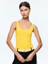 Alice And Olivia Daryn Sweater Tank In Yellow
