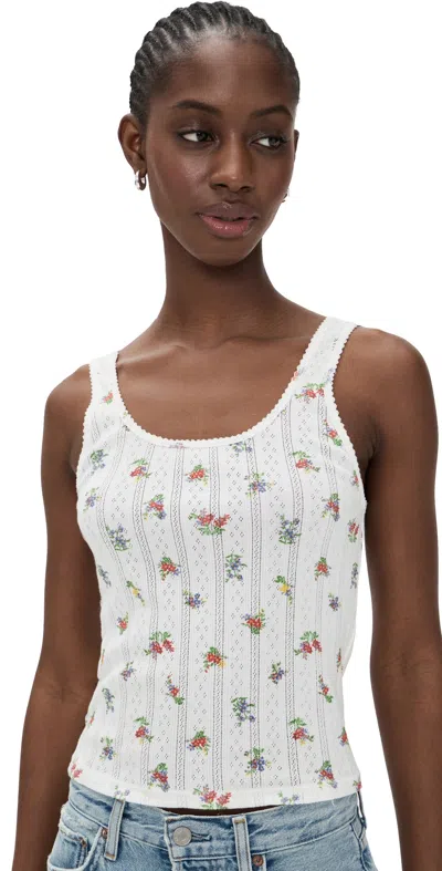 Alice And Olivia Daryn Tank Top Floral Romance In Multi