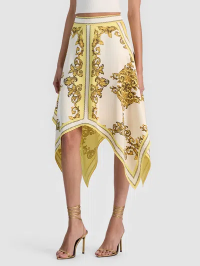 Alice And Olivia Davina Handkerchief Skirt In Multi