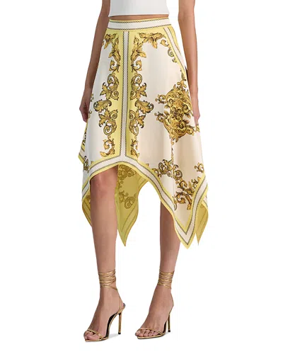 Alice And Olivia Davina Midi Skirt In Neutral