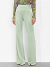 Alice And Olivia Deanna Satin-crepe Bootcut Pants In Sage