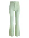 Alice And Olivia Deanna Satin-crepe Bootcut Pants In Green