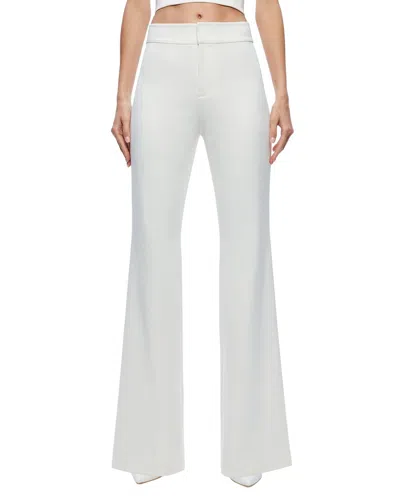 Alice And Olivia Deanna High Rise Slim Bootcut Pant In White