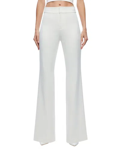 Alice And Olivia Deanna High Rise Slim Bootcut Trouser In White