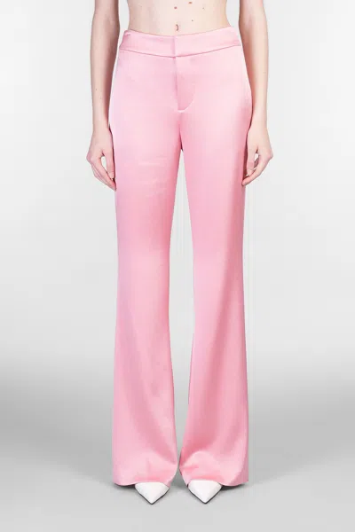 Alice And Olivia Deanna Pants In Rose-pink Triacetate