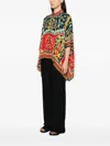 Alice And Olivia Deanne Button Down Blouse In Multi