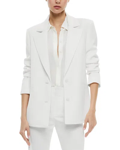 Alice And Olivia Deb Oversized Boyfriend Blazer In White