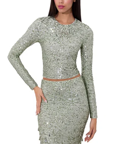 Alice And Olivia Delaina Embellished Crop Top