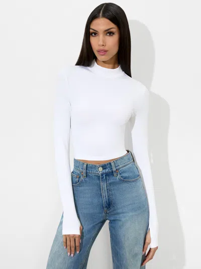 Alice And Olivia Delaina Reversible Top In Off White