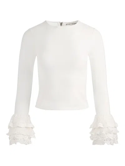 Alice And Olivia Delaina Top In White