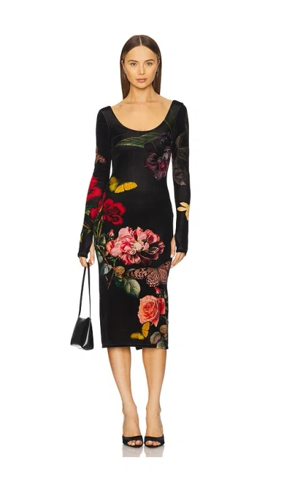ALICE AND OLIVIA DELORA ANKLE LENGTH DRESS