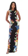 Alice And Olivia Delora Dress In Garden Brunch Black