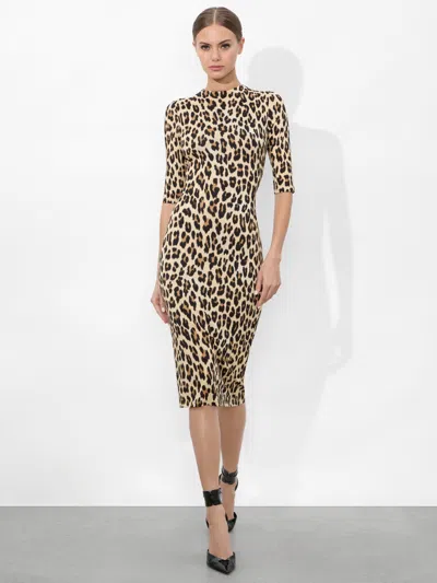 ALICE AND OLIVIA DELORA MIDI DRESS