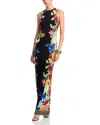 Alice And Olivia Delora Dress In Black Floral