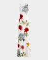 Alice And Olivia Alice + Olivia Julietta Floral Satin Slipdress In White